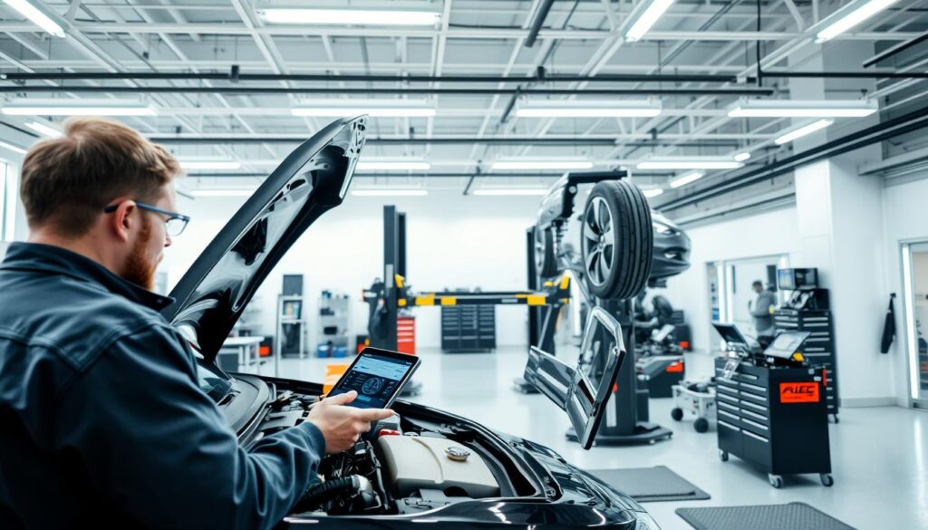 layanan perbaikan mobil dengan diagnostik digital