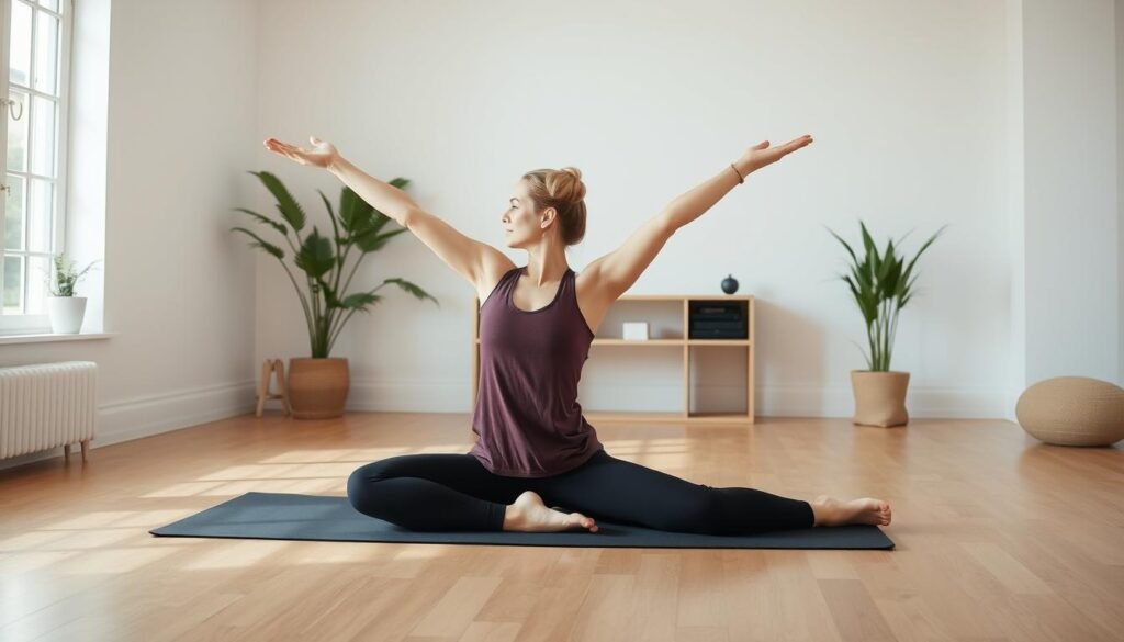 Demonstrasi gerakan The Hundred dalam Pilates untuk latihan core