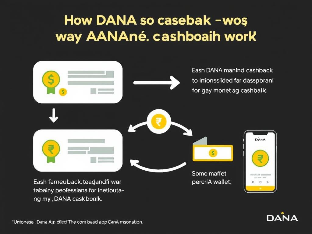 Ilustrasi cara kerja cashback pada aplikasi DANA Ilustrasi cara kerja cashback pada aplikasi DANA