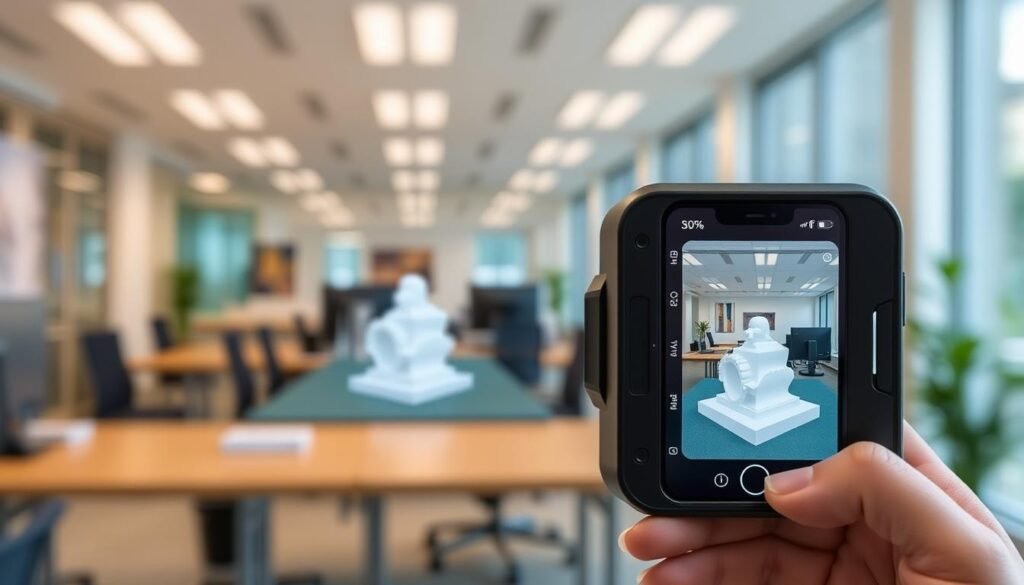 Gambar Polycam digunakan pada iPhone 15 Pro untuk memindai objek 3D